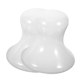 FOMIYES 2pcs Massage Stone Scraping Stone Mushroom Guasha Board Skincare Massage Roller Jade Massage Tools Guasha Tool Face Massager Tool Rose Quartz Aventurine Jade Massage Supplies White