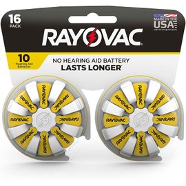 Rayovac Hearing Aid Batteries Size 10 for Advanced Hearing Aid Devices (16 Count)