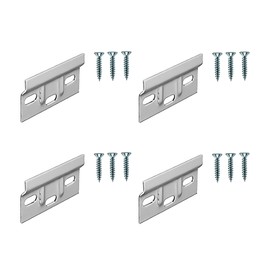 TERF® Kitchen Cabinet Wall Mounting Universal Hanger Support Plate Bracket 63mm X 38mm For Wall Mounting Cupboard Cabinet Hanging Including Fixing Screw - Pack of 4