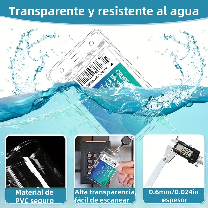 SUFFIC 3 Pcs Porta Gafete con cordón Y Carrete Retráctil,Portatarjetas
