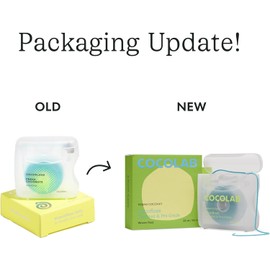 Cocolab Woven Dental Floss, Dentist-Designed Oral Care, Coconut Scent, Waxed, Expanding, Vegan, Kid-Friendly String Floss with Coconut Oil, 1 Spool (33 yd)