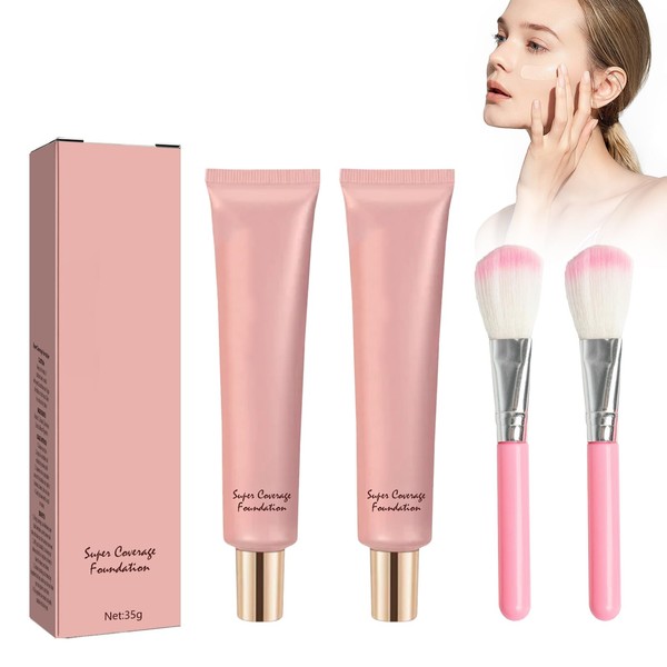 2pcs Foundation, Full Coverage Foundation, Concealer Full Coverage, Face Makeup