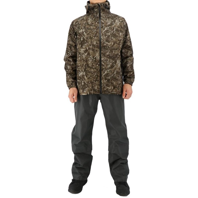 Koshin Rubber Men's Rain Suit, Moisture Permeable, Light, Braun, L