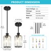 Onwecen Black Pendant Light, Modern Crystal Pendant Lights, Kitchen Island