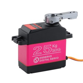 4Pcs DS3225 25KG Digital Servo, Large Torque High Speed Full Metal Gear Waterproof RC Servo with 25T Servo Arm (180°