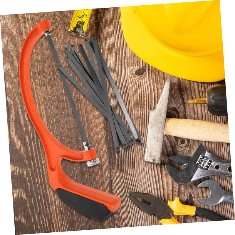 SHINEOFI 1 Set Mini Hacksaw with Replacement Blades Ergonomic Handle