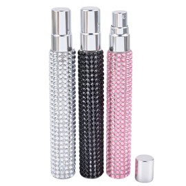 KINCHYGO, 3 Pack 10ml Rhinestone Empty Perfume Spray Bottles for Travel Daily Use