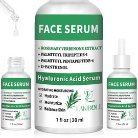 Pure 2% Hyaluronic Acid Serum with 4% Rosemary Verbena Extract (3 Pack 1fl.oz/30ml Each)