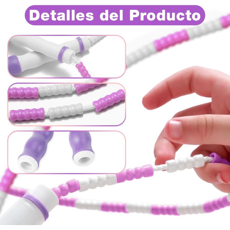 Cuerda para Saltar con Abalorio,Cuerda para Saltar Segmentada,Cuerda de Saltar