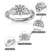 Eastlily 1ct Round Cut Cubic Zirconia Wedding Rings For Women,