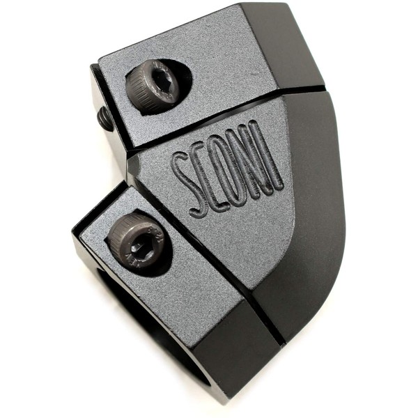 Sconi Lean Locking Aluminum FEEDNECK Paintball Elbow 7/8"-1" - DUST Black
