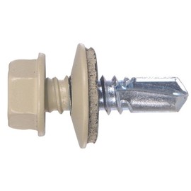 The Hillman Group 48055 14 X 7/8-Inch Beige Painted Head Lap Stitch Screw, 1-Pound, zinc