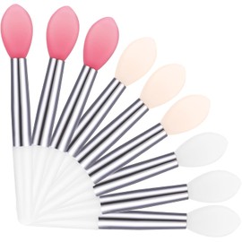 Bremorou Kit De Belleza Con 9 Aplicadores Reutilizables De Bálsamo Labial, Pinceles De Silicona Para Lápiz Labial Y Sombras De Ojos, Y Mascarilla Labial En Crema.
