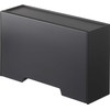Yamazaki 5444 Two-Way Mask Storage Case, Black, Approx. W 8.7