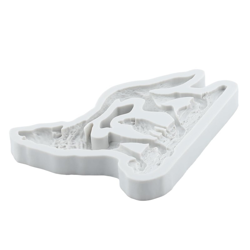 TAOXIBEI Howling Wolf Silicone Resin Mold Wolf Polymer Clay Molds