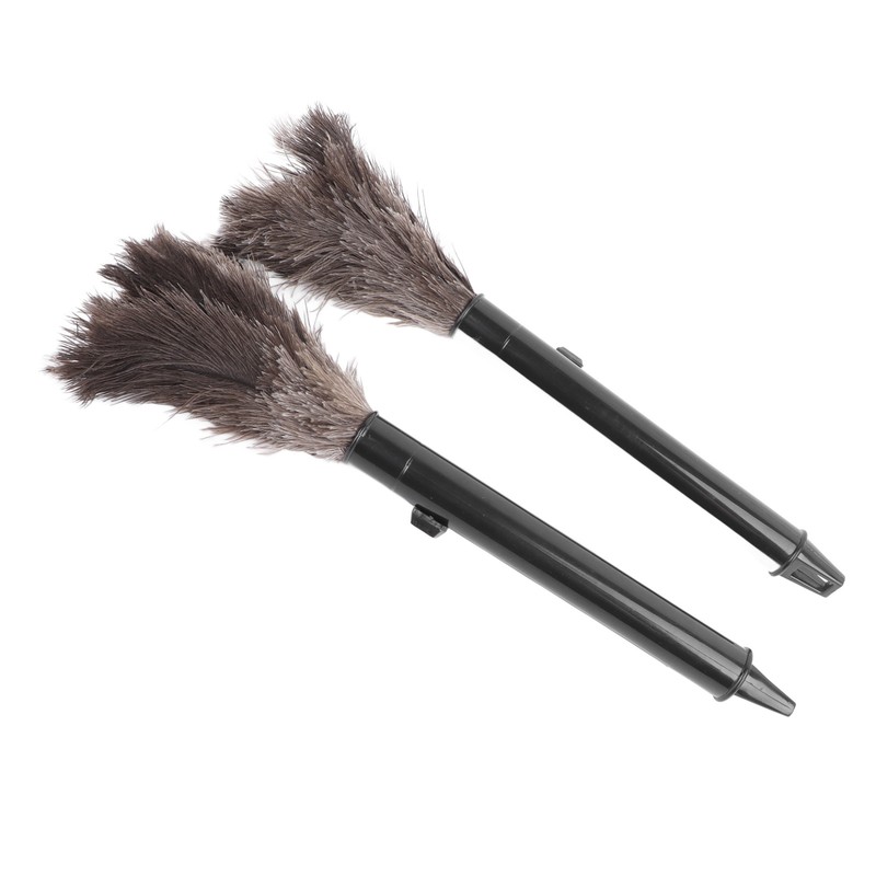 2Pcs Retractable Feather Duster Ostrich Feathers Duster with Long Handle