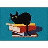 Pepita needlepoint canvas: Cat On The Books, 10" x 7"