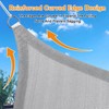 Sun Shade Sail 8'X16' Light Grey Rectangle