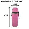 Giggle Golf 8 oz Pink Flask With 4 Shot Glasses