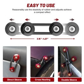 Tongze Bumper Quick Release Kit, 4 sets Quick Release Bumper Clips Fasteners Band, Front Bumper & Rear Bumper Fender Repair Kit (Black)