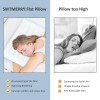 Swtmerry Flat Pillows for Sleeping,Ultra Thin Bed Pillows Standard Size