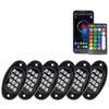 LED Rock Lights 6pcs Multicolor LED Lights Brightness Adjustment Waterproof