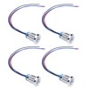 4 Sets PreWired Round LEDs Waterproof 2Color Indicator Lights Common