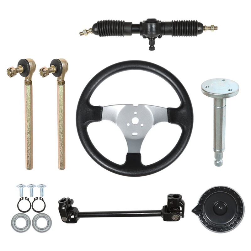 munirater 300mm Steering Wheel Steel Kit 320mm Gear Rack Pinion