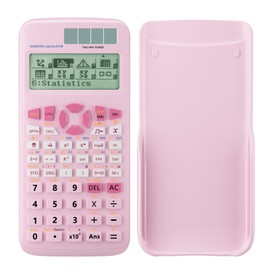 Rudnia Scientific Calculators,Rudnia Pink Solar Calculators with 4-line Display,10+2 Digits and 552 Function Calculator,Ideal for Middle High School and College Students (Pink)