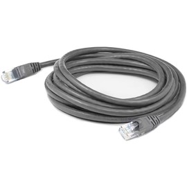 AddOn 50ft RJ-45 (Male) to RJ-45 (Male) Straight Gray Cat6 UTP PVC Copper Patch Cable