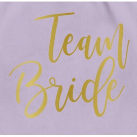 Shirtracer - Gym Bag Backpack - JGA Stag Night Women - Team Bride Gold Effect, 16 pastel purple