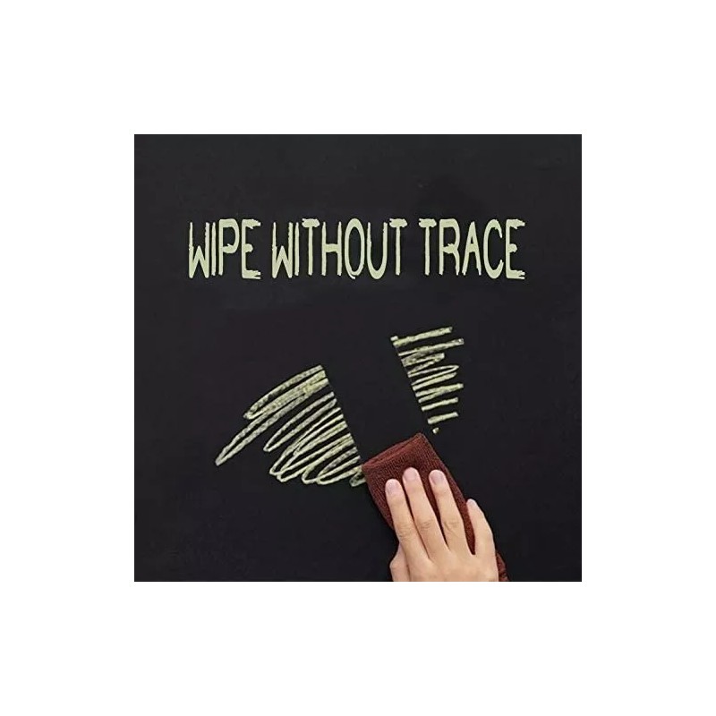 Ugaaiya Pizarron Vinil Blanco O Negro Adherible 200x45cm Lavable