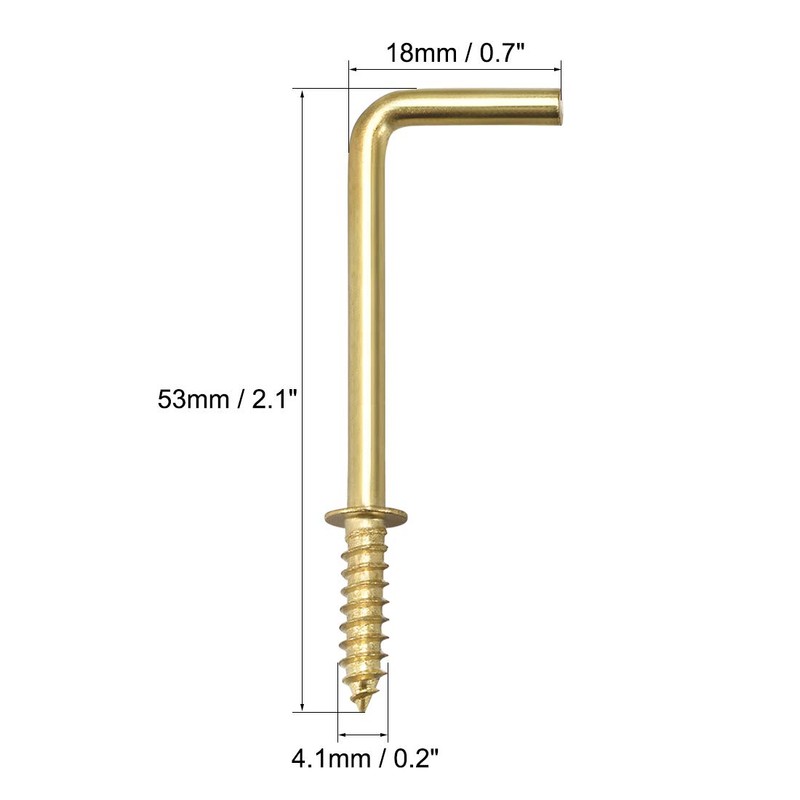 sourcing map Screw Hooks Ceiling Hooks Self-Tapping Screw-In Hooks with