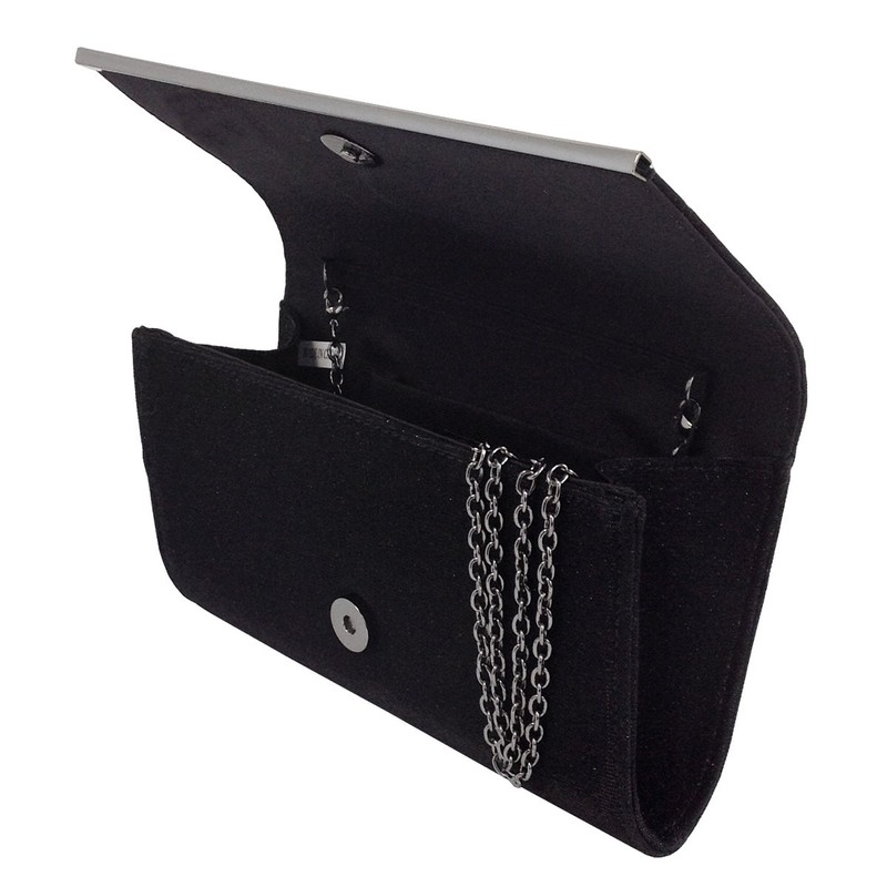 Glittering Evening Clutch, Black