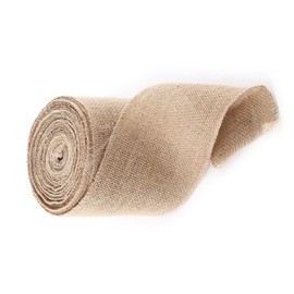 MUNEFE Jute Burlap Table Runner, Long Burlap Fabric Roll, Jute Hessian Burlap Roll Ribbon for Weddings, Table Runners, Decorations (10CM)