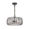 Chloe Lighting Kennedy Transitional 3 Light Rubbed Bronze Ceiling Pendant