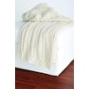 Rizzy Home THRTH0155CR005060 Cable Knit Throw Blanket,Cream