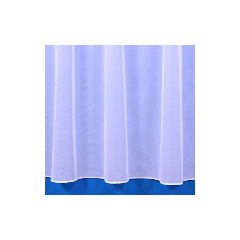 The Textile House Sue White Plain Lead Weighted Voile Net