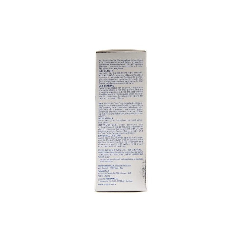 Rilastil D-Clar - Micropeeling Concentrado Facial, Exfoliante, Suavizante y Aclarante