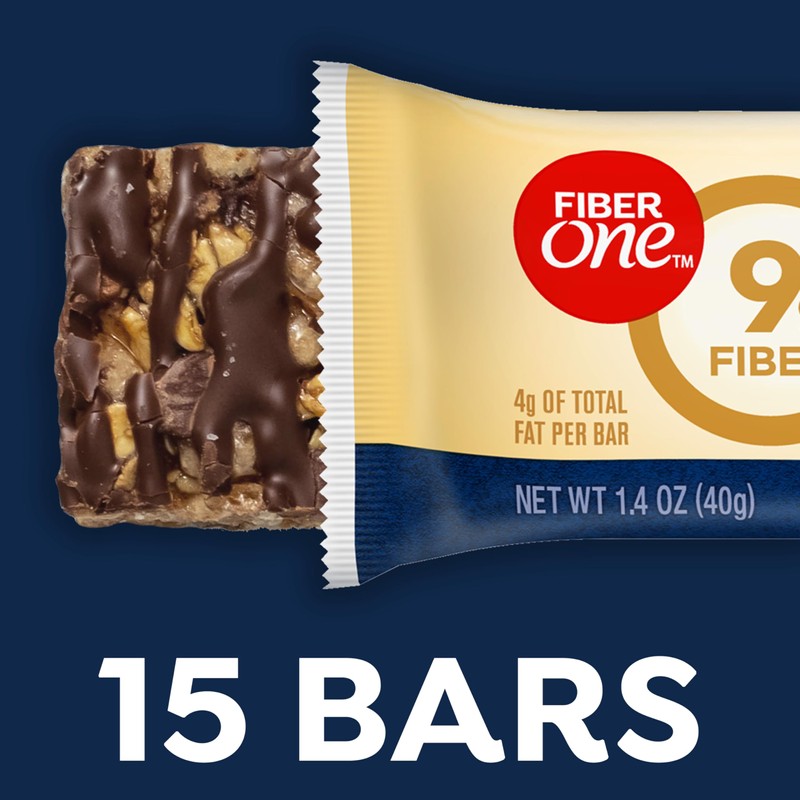Fiber One Chewy Bars, Oats and Chocolate, Fiber Snacks, Mega