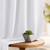 HOMEIDEAS Full Chenille Blackout Curtains for Bedroom White Curtains 63