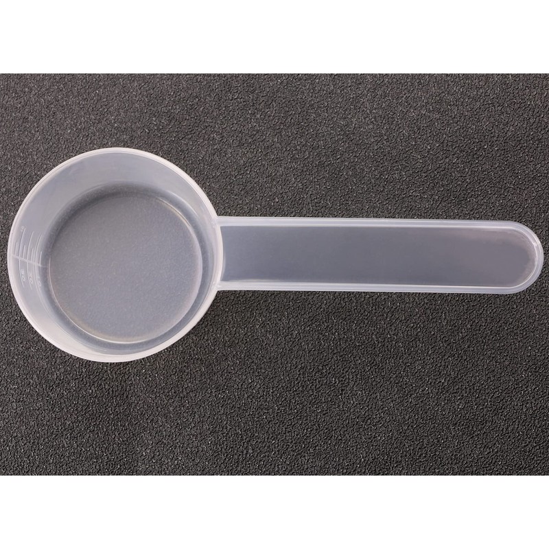 ONLYKXY 5pcs Clear Long Handle Plastic Measuring Spoons Coffee Protein