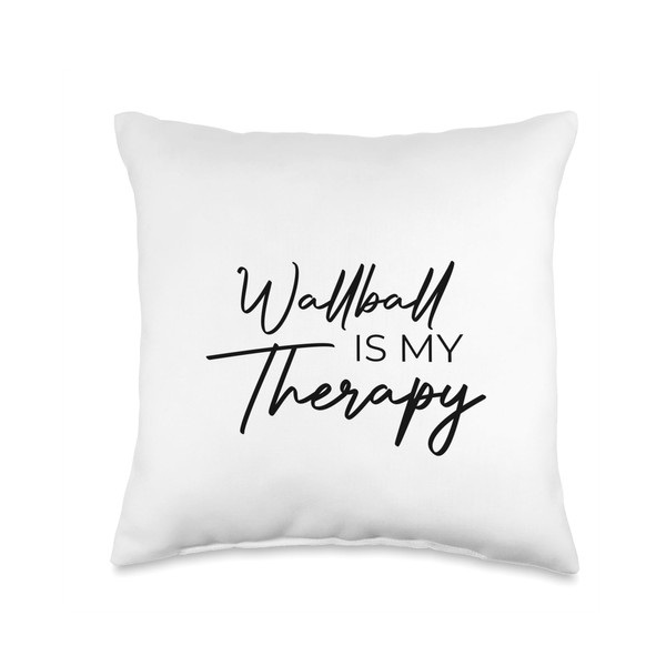 Wallball is my therapy Throw Pillow