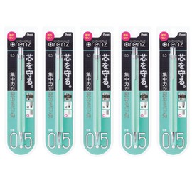 Pentel XPP505-GD Orens Mechanical Pencil, 0.5mm, Mint Green, 5 Pens