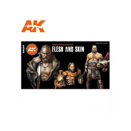 AK Interactive AK11621 Flesh and Skin Colours Set (The Original Selection) 6 x 17 ml