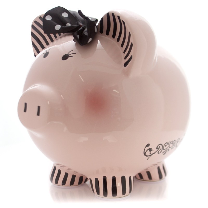 Child to Cherish Ceramic Piggy Bank for Girls, Miss Madeleine'