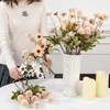 Ovveroche 16 Pcs Beige Artificial Flower Set Include 12 Dandelion