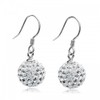 Crystalline Azuria Women Girls Solid Silver White Crystals Disco Ball