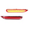 GTINTHEBOX (2) 3d Optic rojo LED parachoques trasero reflector luces