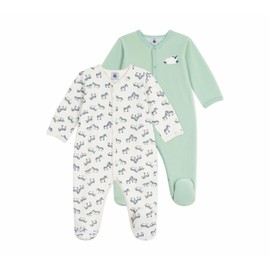 Petit Bateau A0ec900 - Set di pigiami per bambini, in cotone, con stampa A0ec900, Multicolore, 0 mesi
